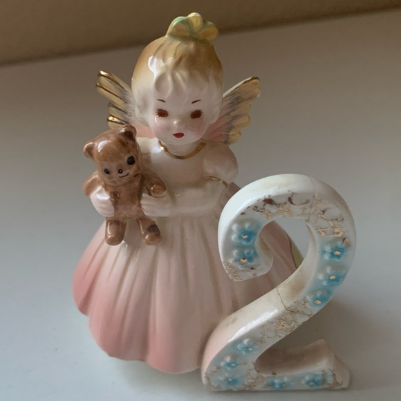 Josef Originals Ceramic Angel Birthday Figurine Age 2 - Picture 1 of 4